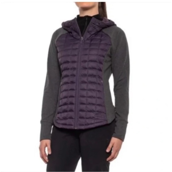 North‎ face endeavor thermoball quilted hybrid jacket grey/purple size small - Picture 2 of 13